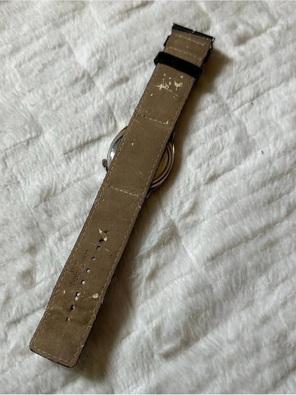 Vintage Dodge Charger Men's Black Leather Strap Watch - Red Accent